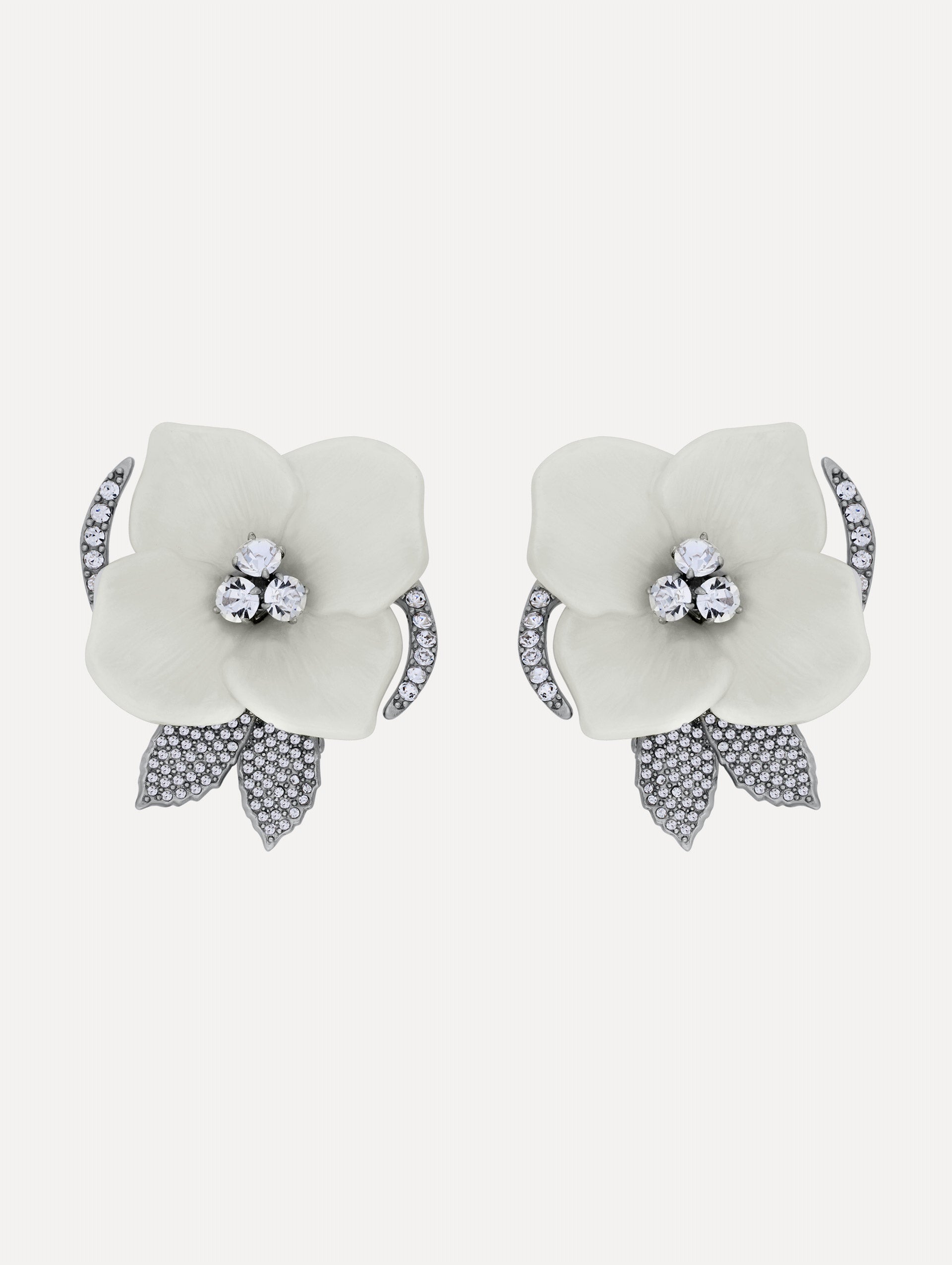 Oscar de la Renta Pearl Blossom Clip-On Earrings
