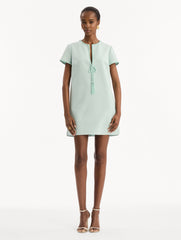 Oscar de la Renta Beaded Bow-Detail Shift Dress
