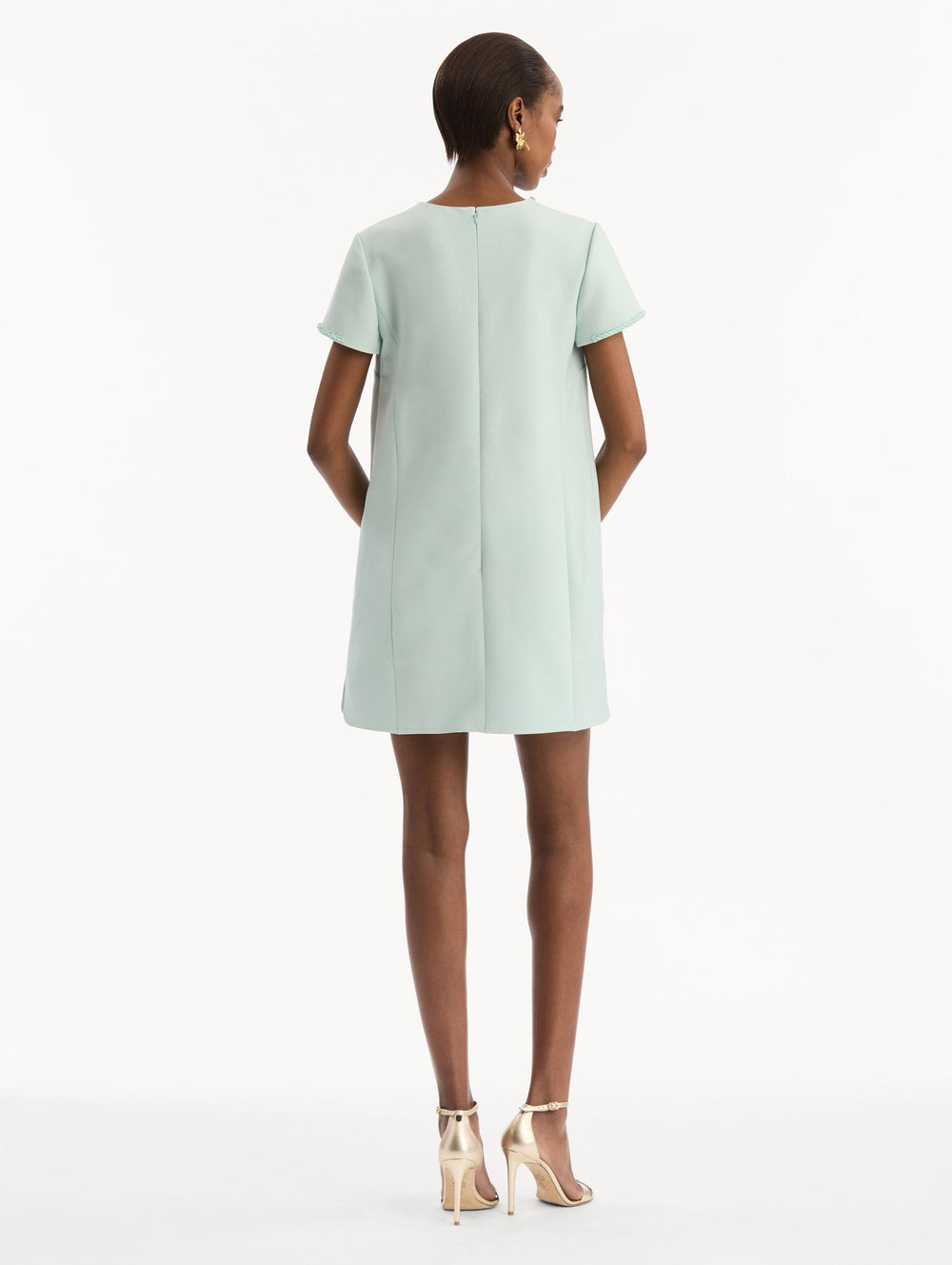 Oscar de la Renta Beaded Bow-Detail Shift Dress