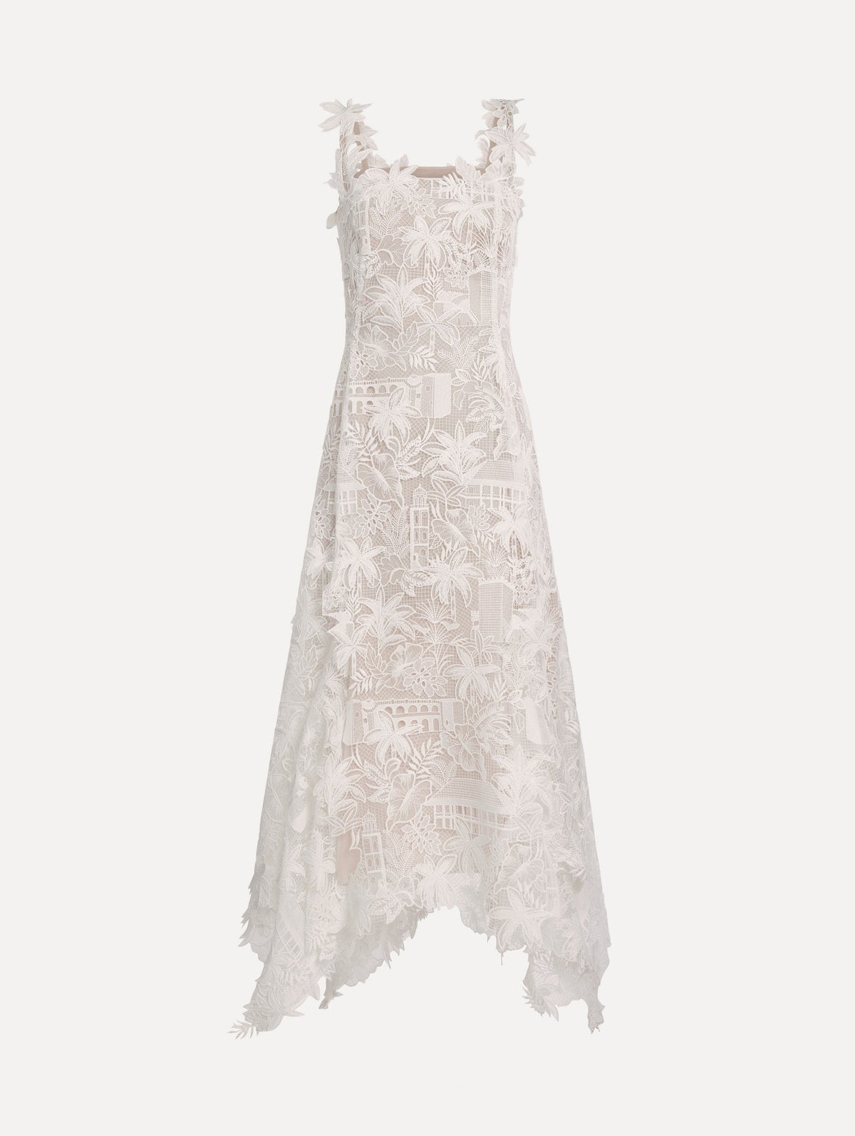 Oscar de la Renta Dominican Landscape Guipure Dress