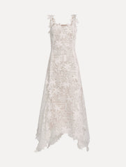 Oscar de la Renta Dominican Landscape Guipure Dress