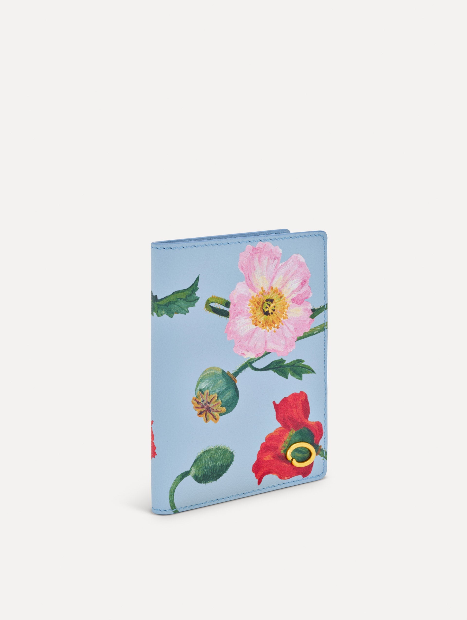 Oscar de la Renta Poppy-Printed Passport Cover