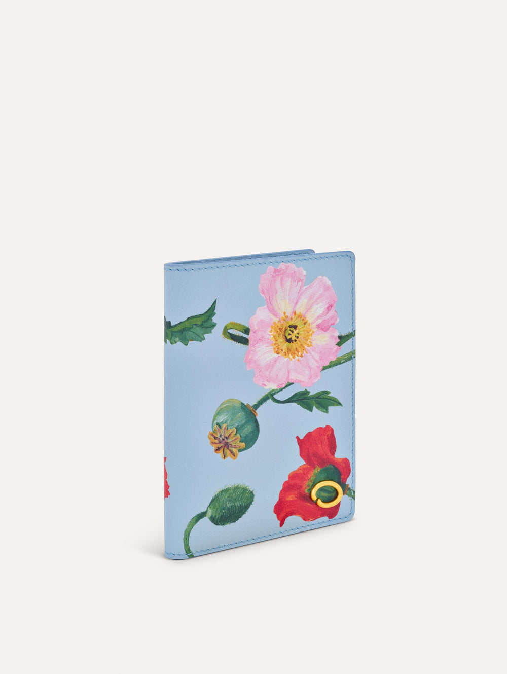 Oscar de la Renta Poppy-Printed Passport Cover