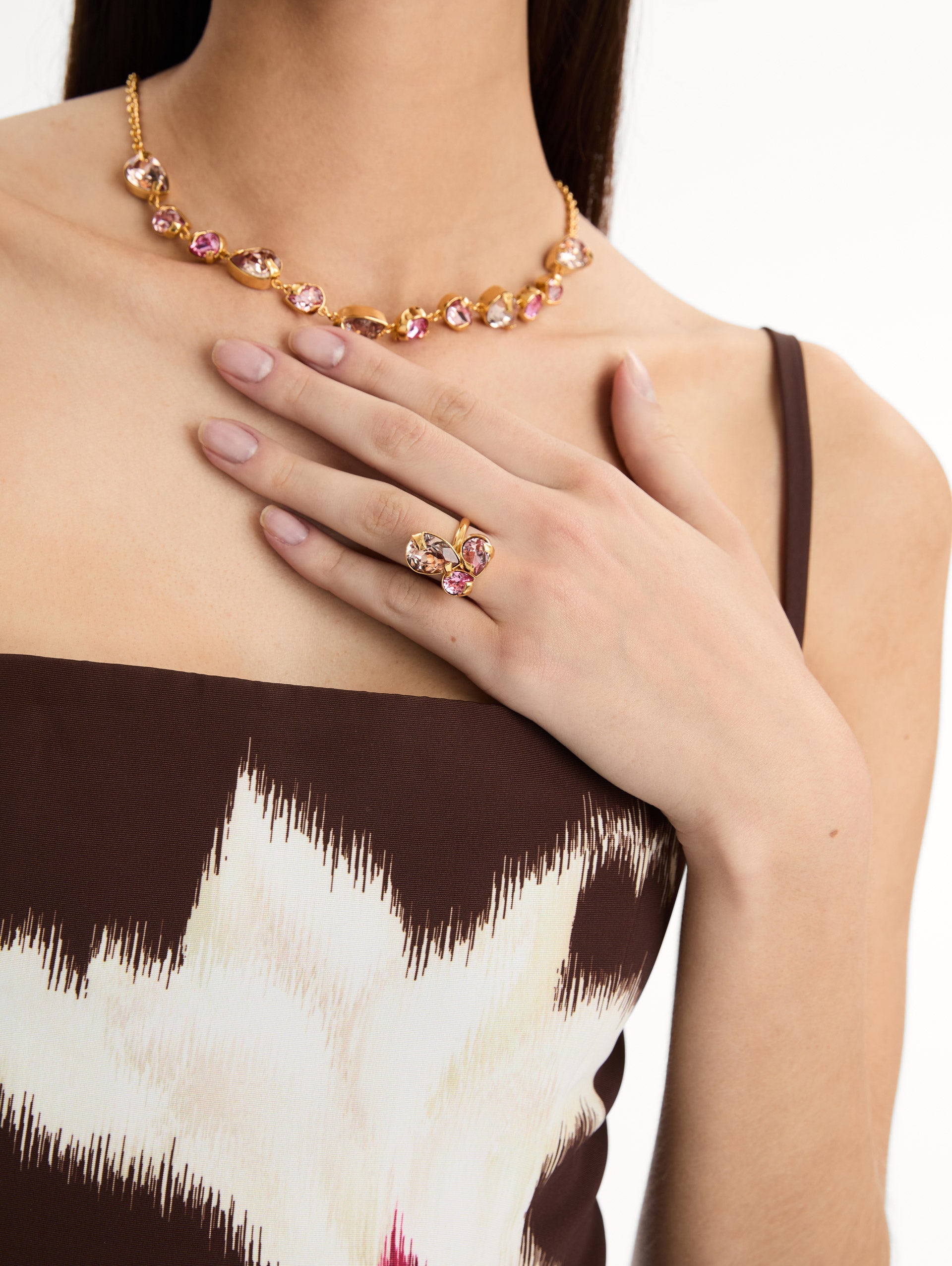 Oscar de la Renta Pear-Cut Cluster Ring