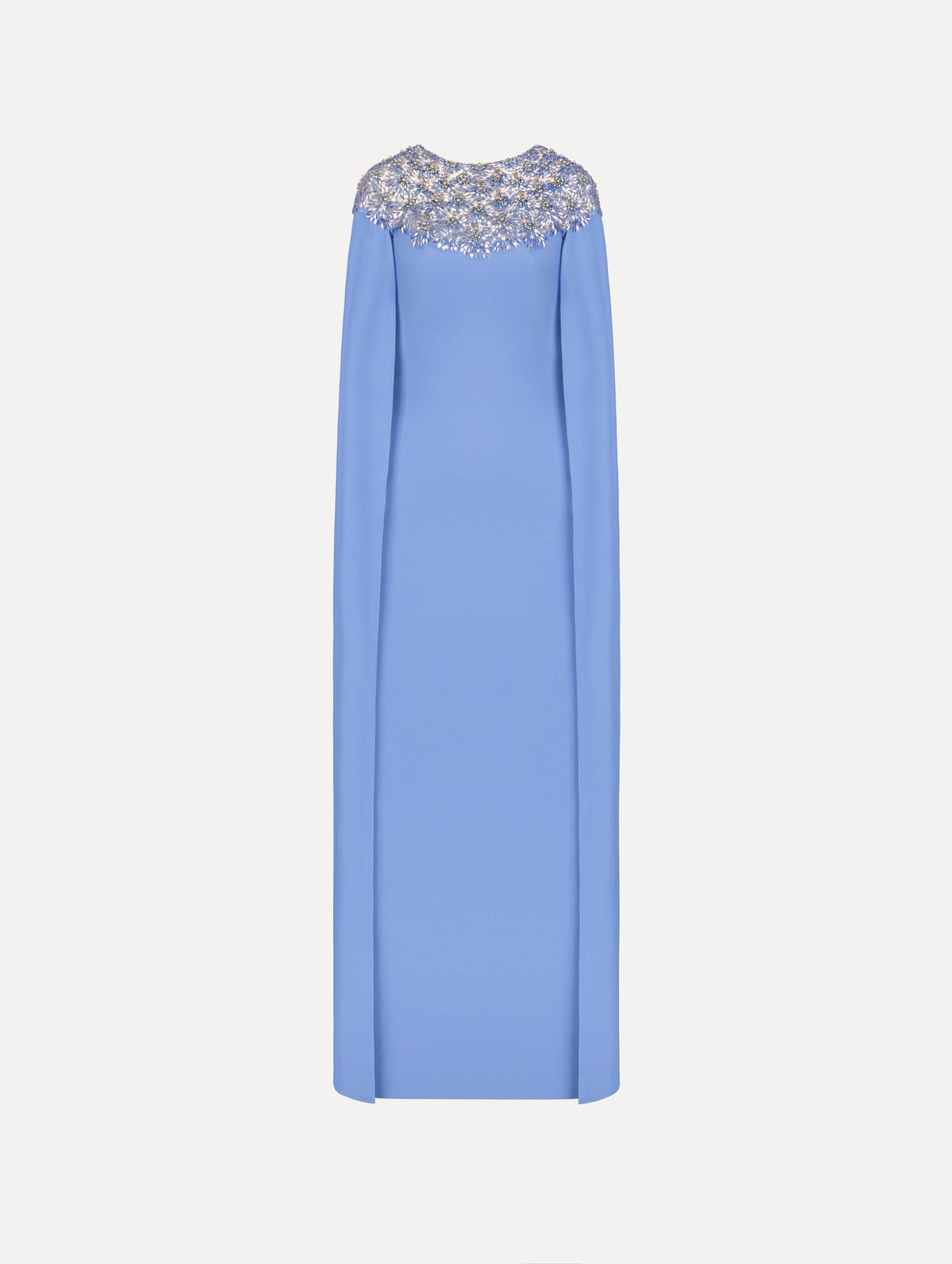 Oscar de la Renta Crystal & Glass Embroidered Caftan