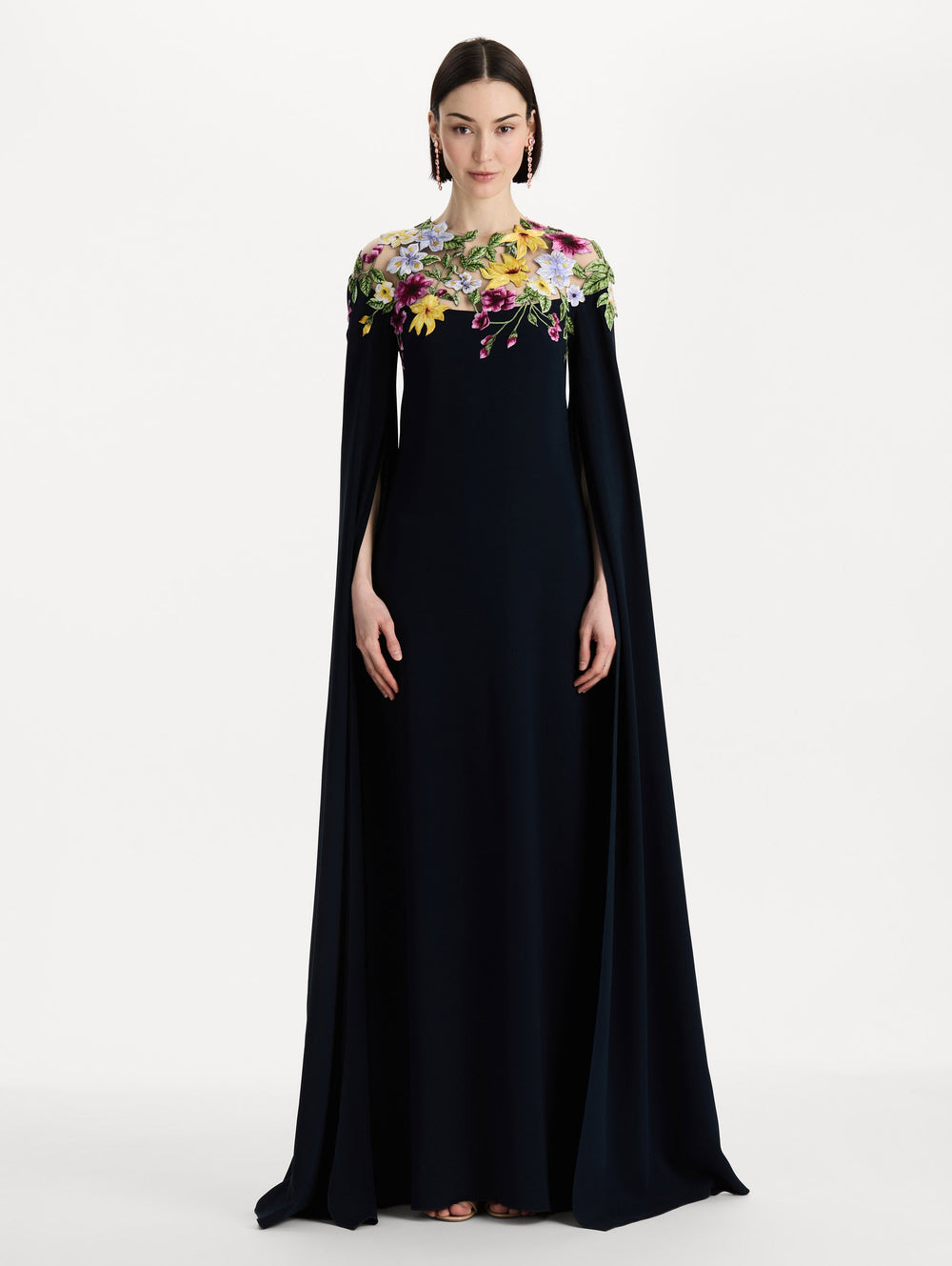 Oscar de la Renta Dominican Mixed-Floral Caftan