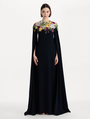 Oscar de la Renta Dominican Mixed-Floral Caftan