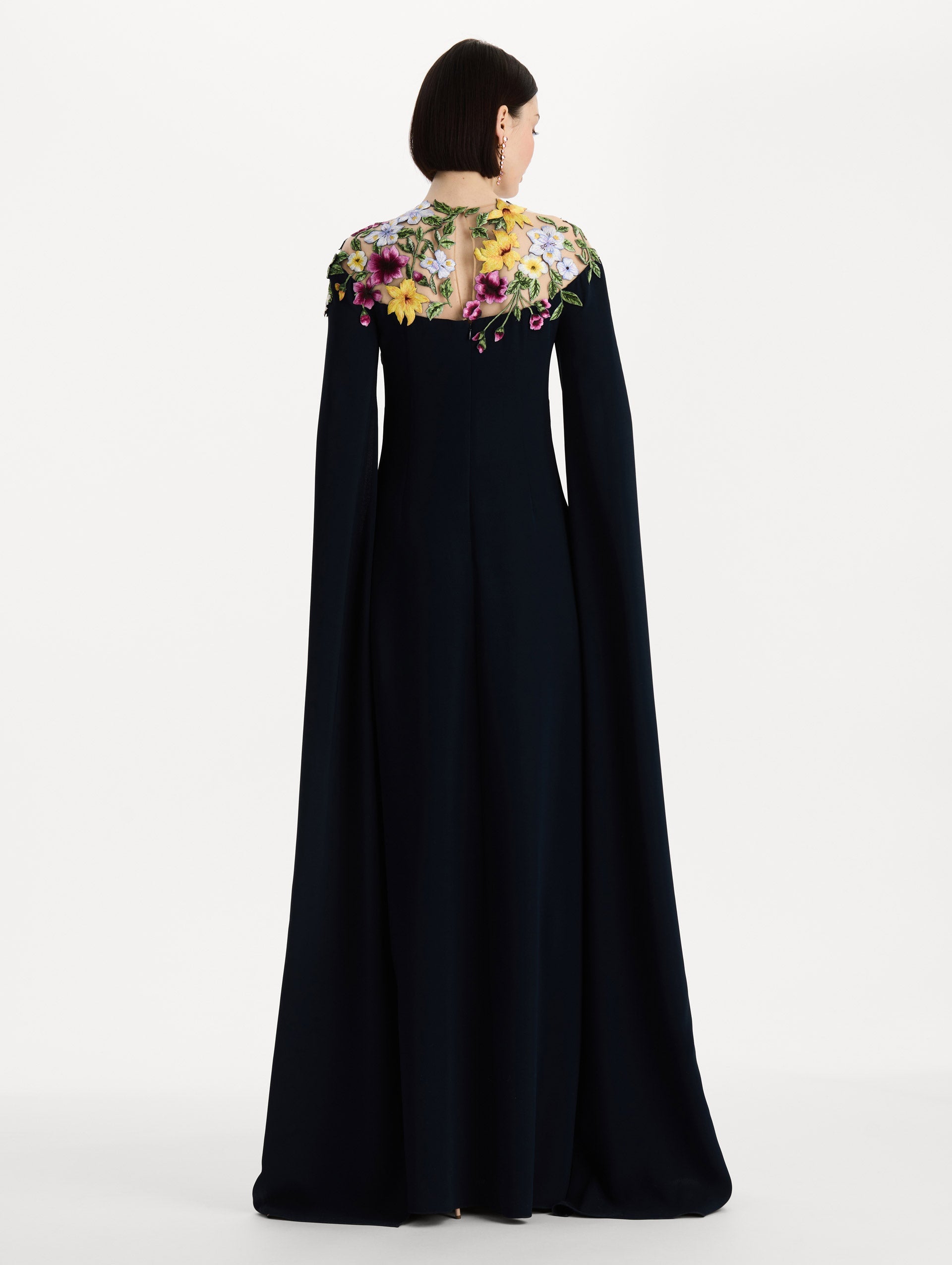 Oscar de la Renta Dominican Mixed-Floral Caftan