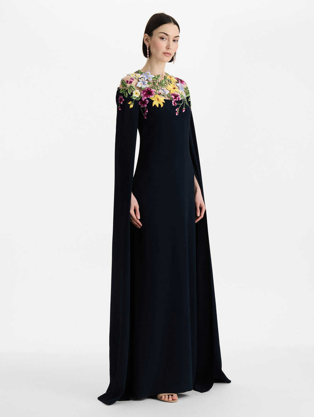 Oscar de la Renta Dominican Mixed-Floral Caftan