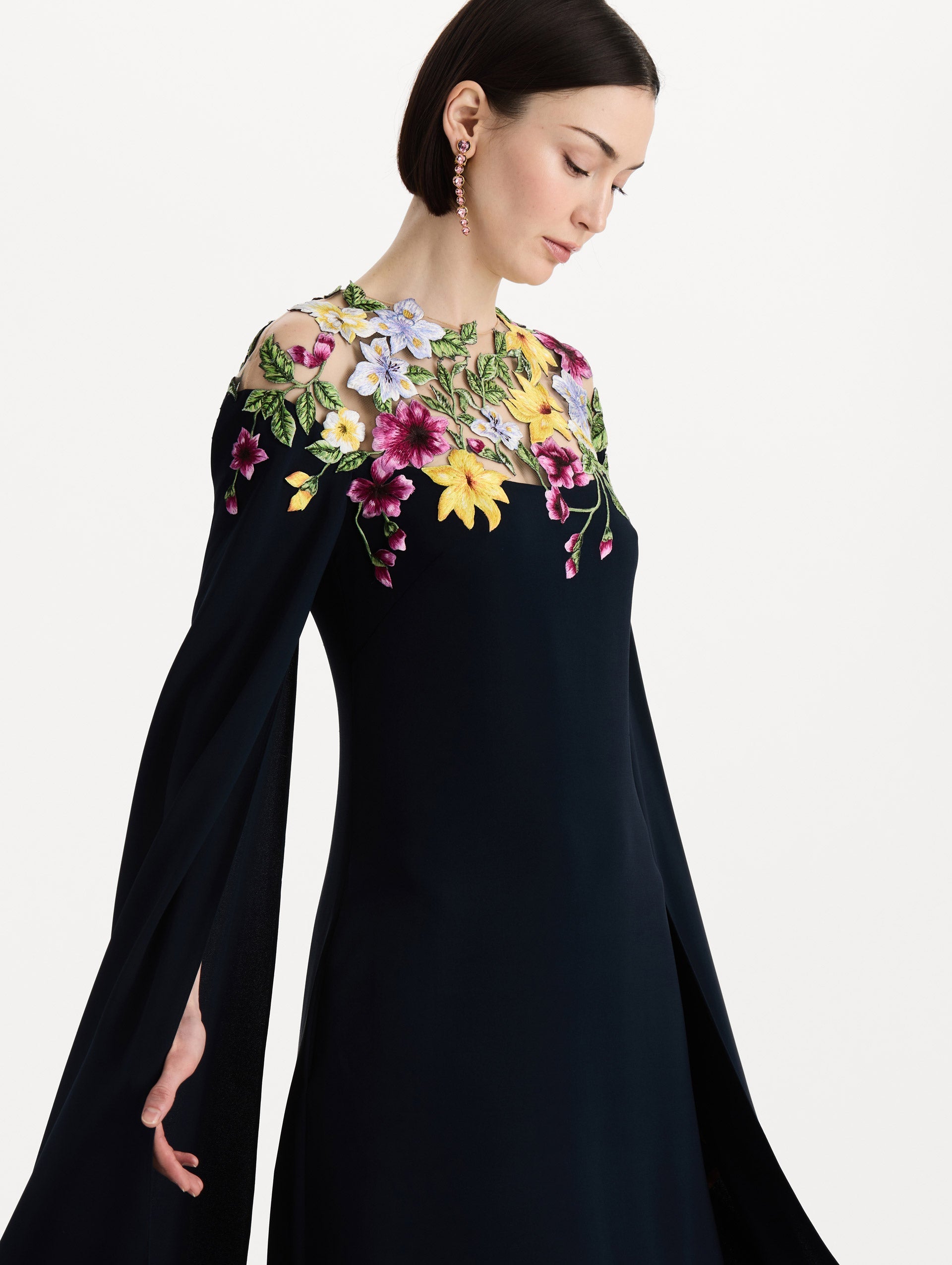 Oscar de la Renta Dominican Mixed-Floral Caftan