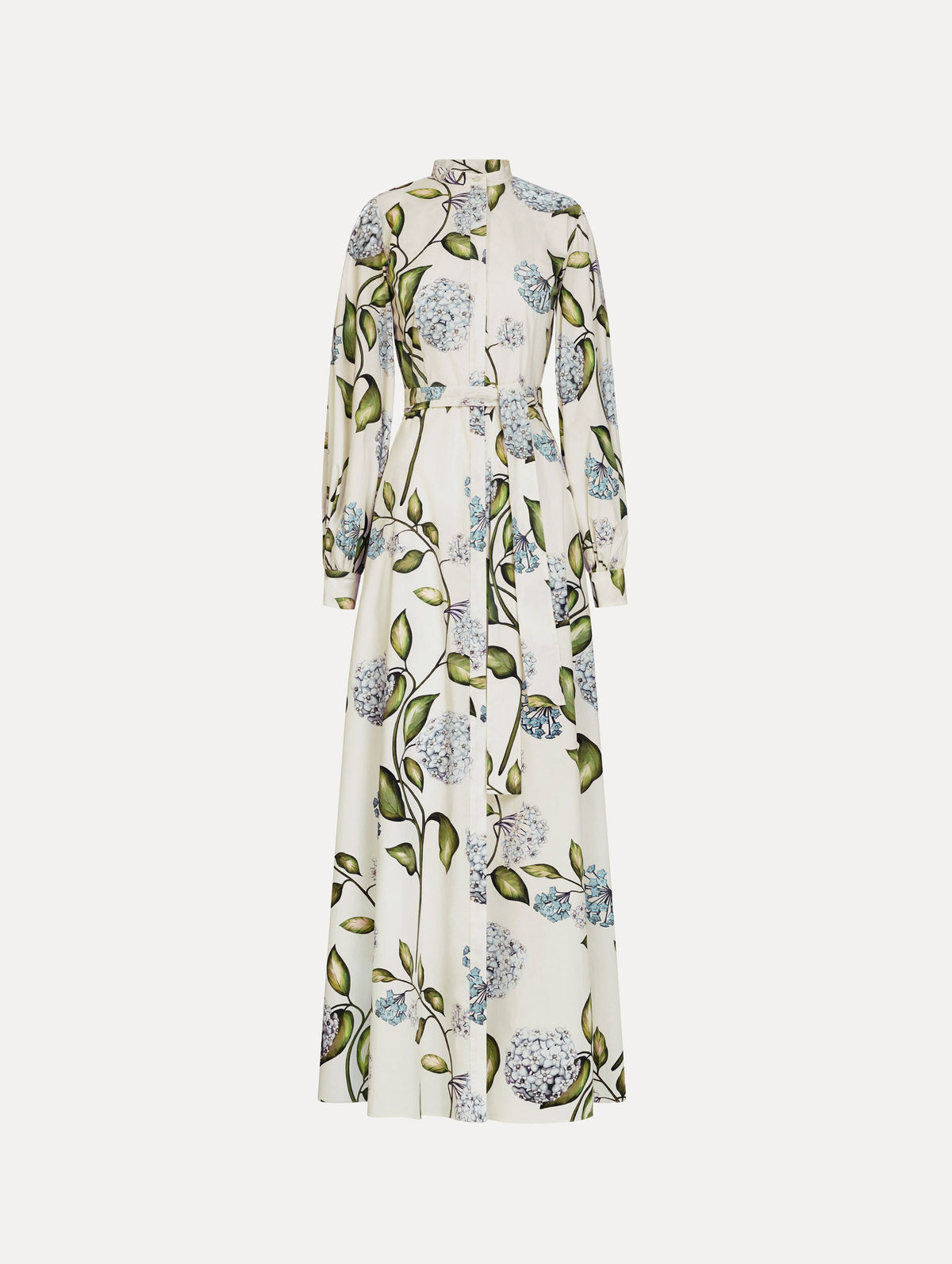 Oscar de la Renta Porcelain Flower Cotton Poplin Caftan