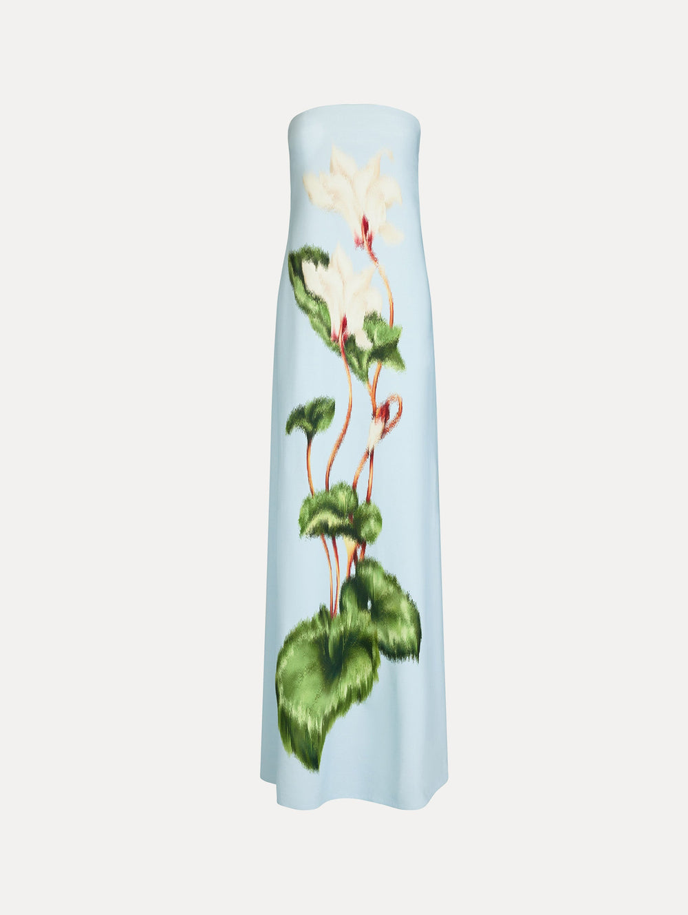 Oscar de la Renta Chiné Cyclamen Strapless Gown