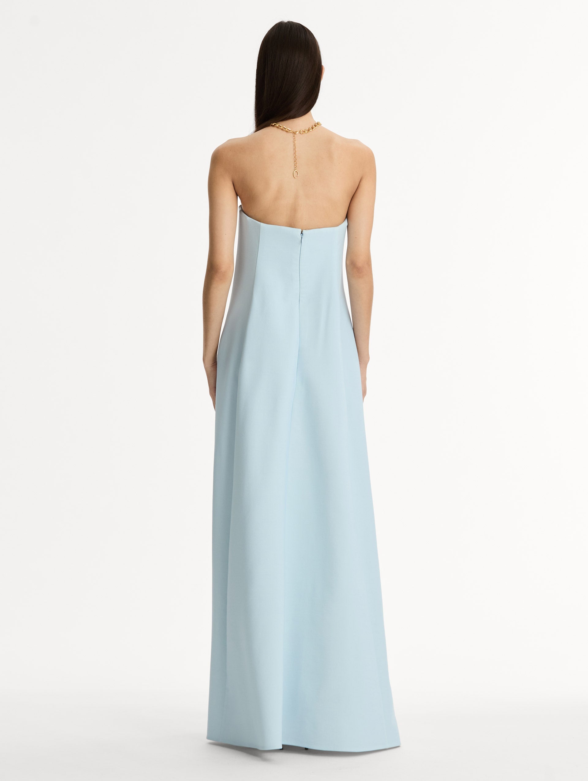 Oscar de la Renta Chiné Cyclamen Strapless Gown