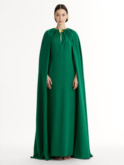 Oscar de la Renta Cyclamen-Detailed Georgette Caftan