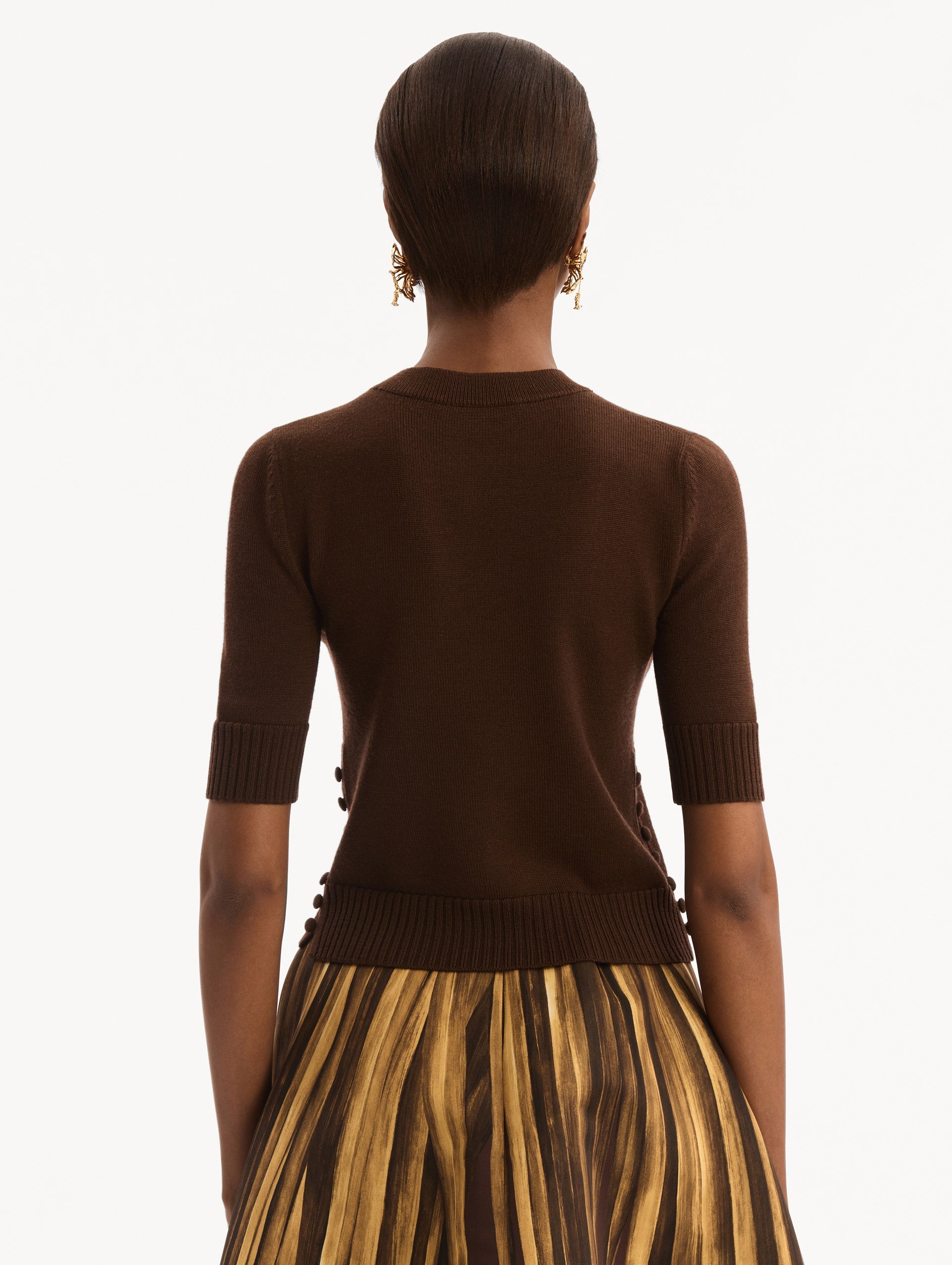 Oscar de la Renta Button-Detail Pullover