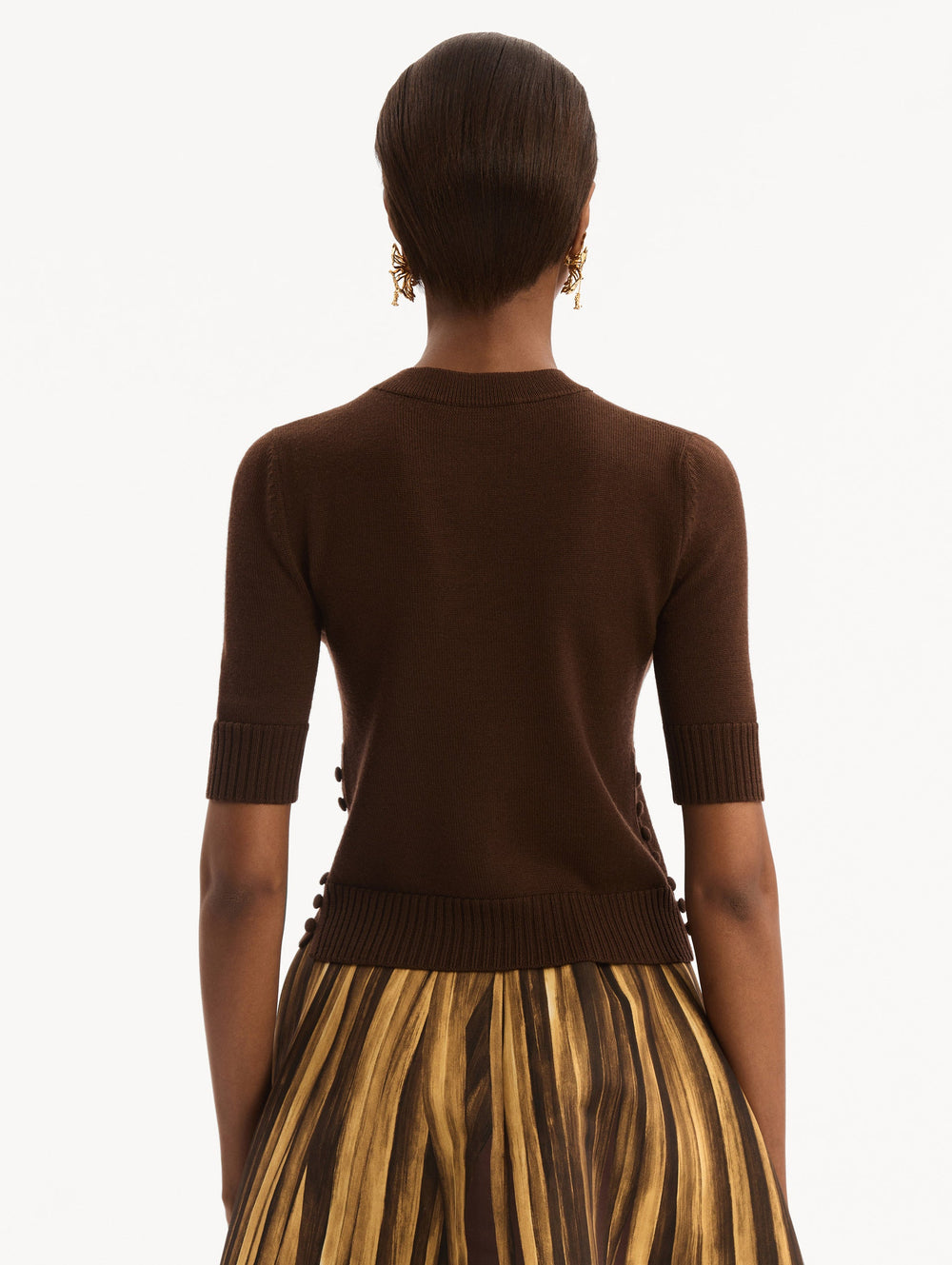 Oscar de la Renta Button-Detail Pullover