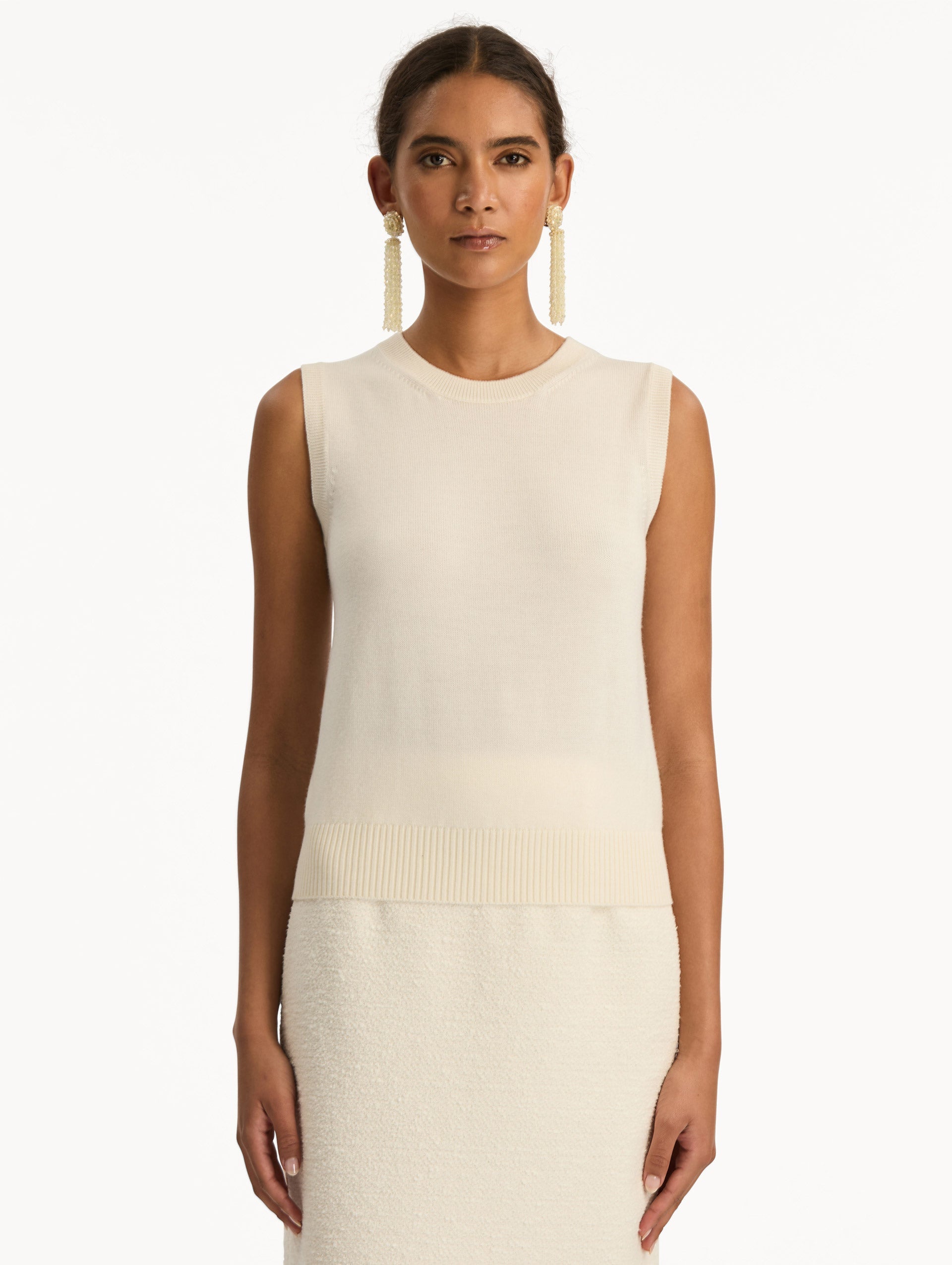 Oscar de la Renta Virgin Wool Tank