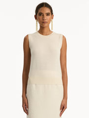 Oscar de la Renta Virgin Wool Tank