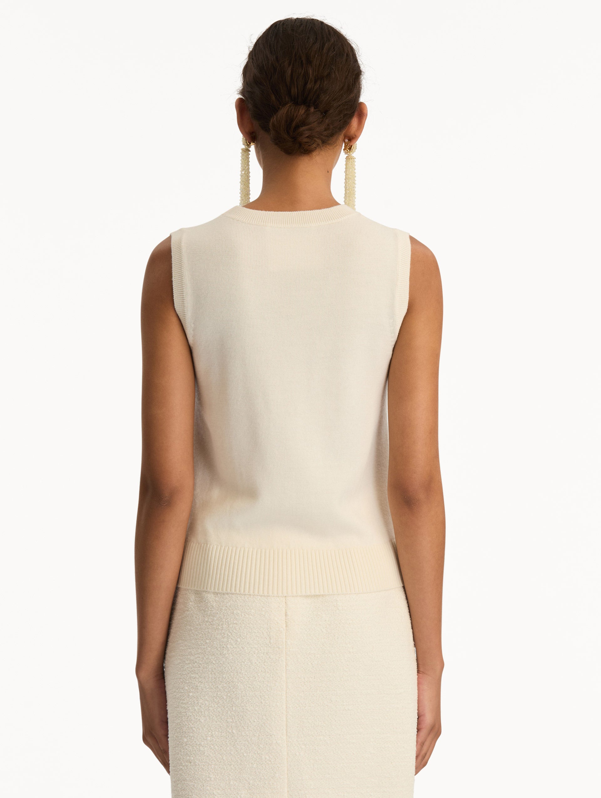 Oscar de la Renta Virgin Wool Tank