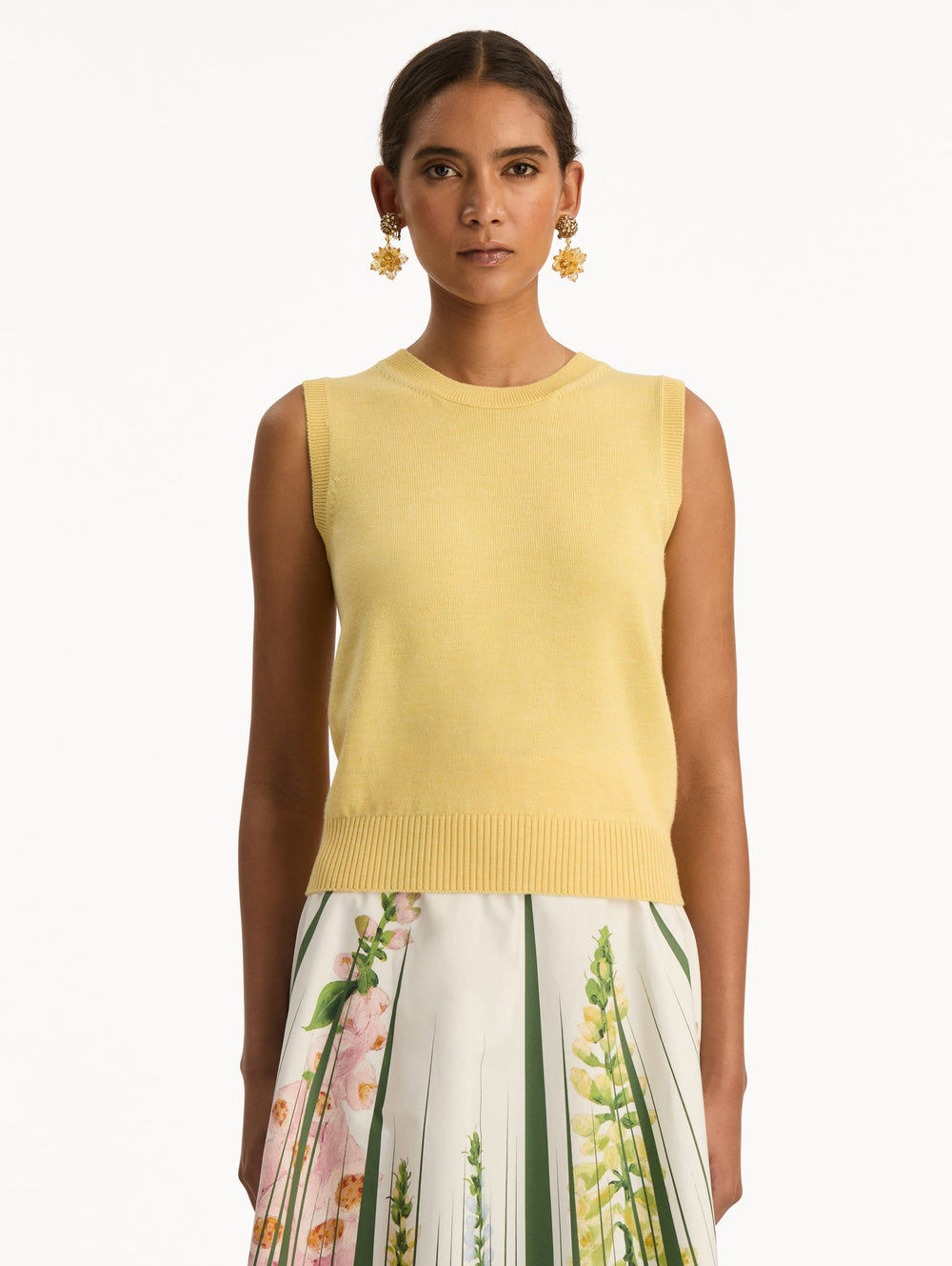 Oscar de la Renta Virgin Wool Tank