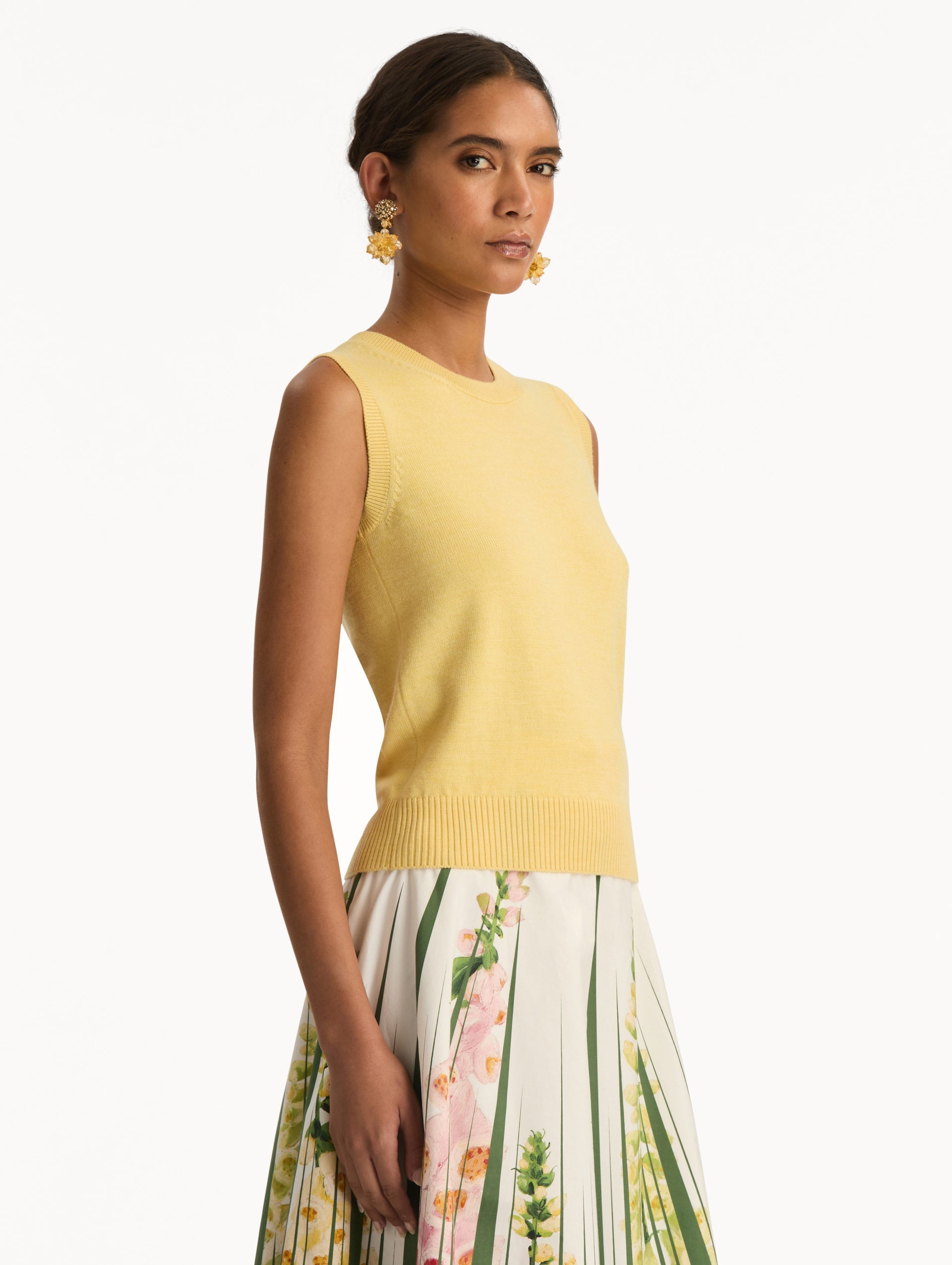 Oscar de la Renta Virgin Wool Tank