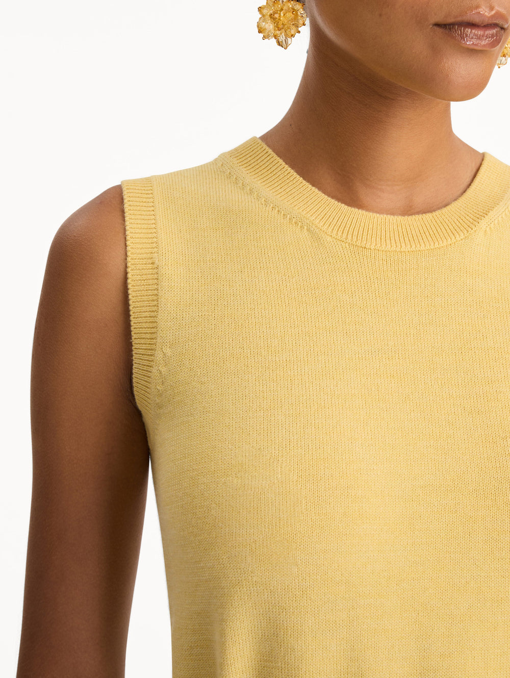 Oscar de la Renta Virgin Wool Tank