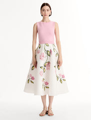 Oscar de la Renta Wool Cropped Tank