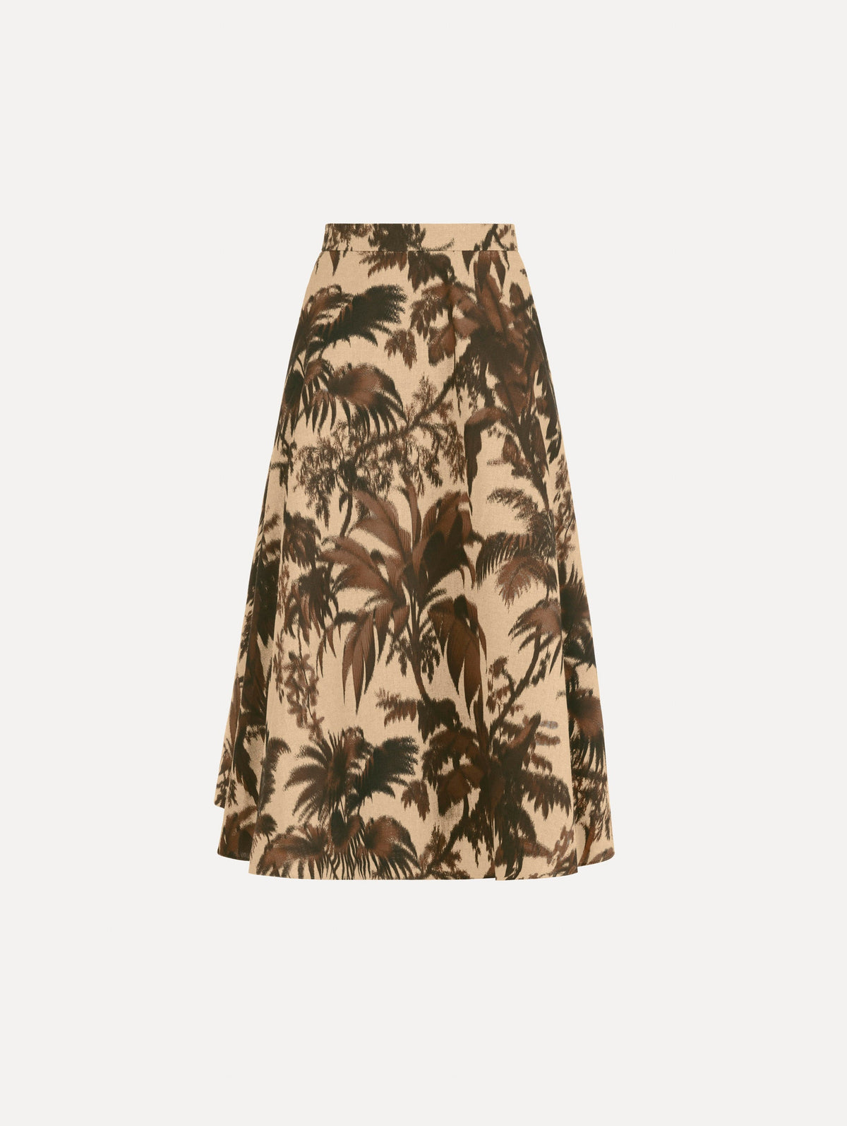 Oscar de la Renta Chiné Palm Leaves Skirt