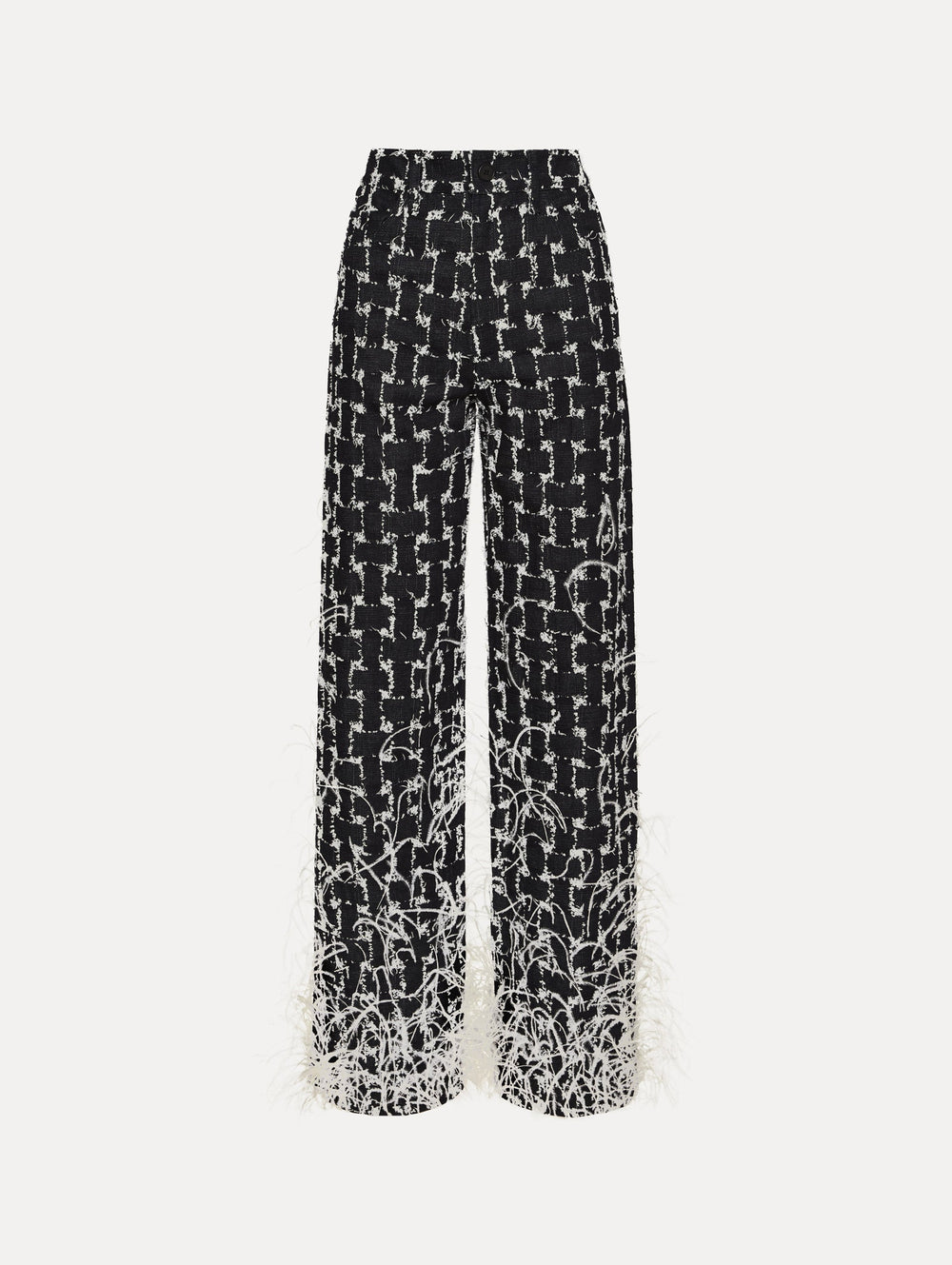 Oscar de la Renta Woven Denim Jacquard Pant