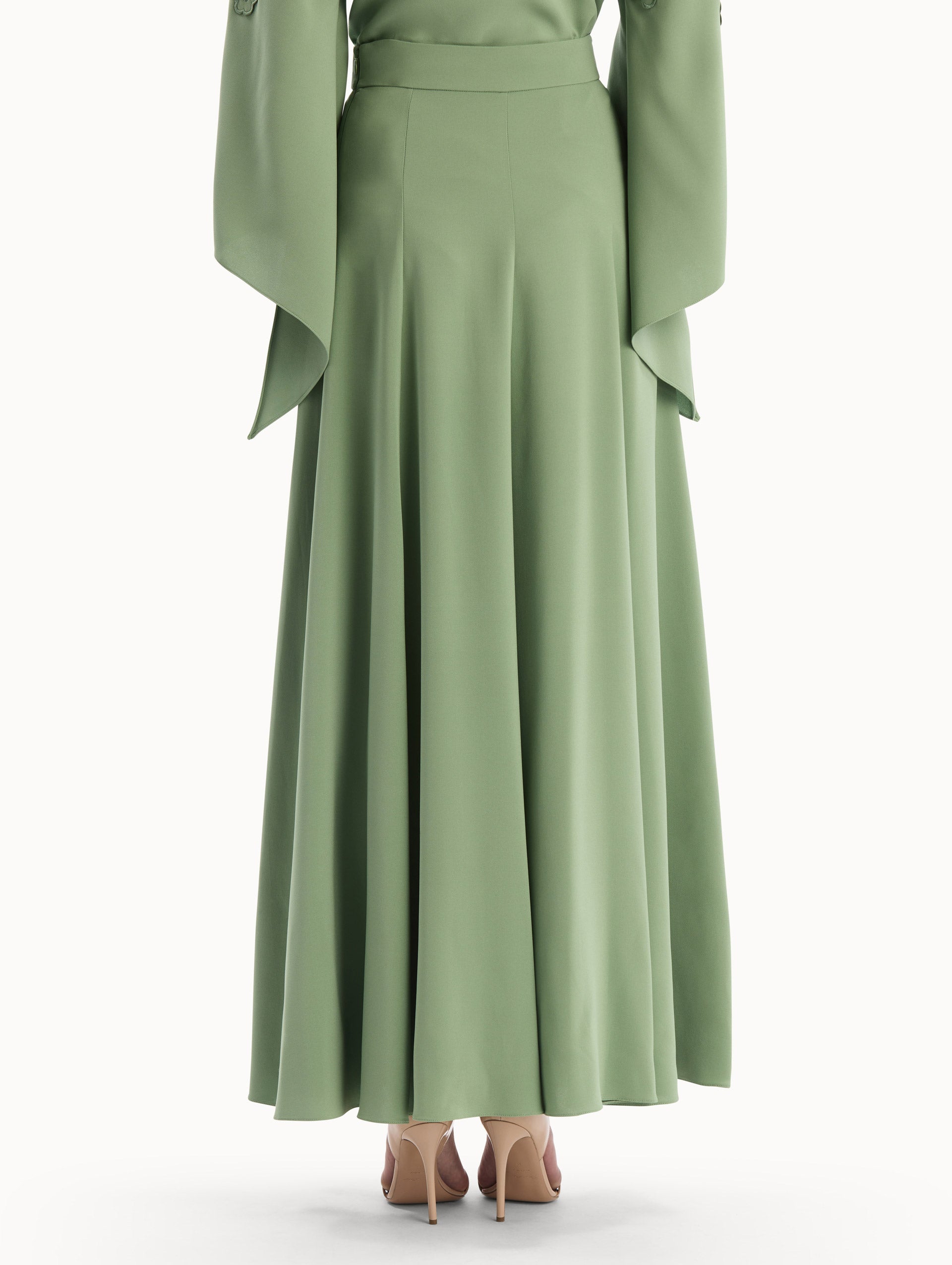 Oscar de la Renta Silk Georgette Midi Skirt