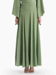 Oscar de la Renta Silk Georgette Midi Skirt