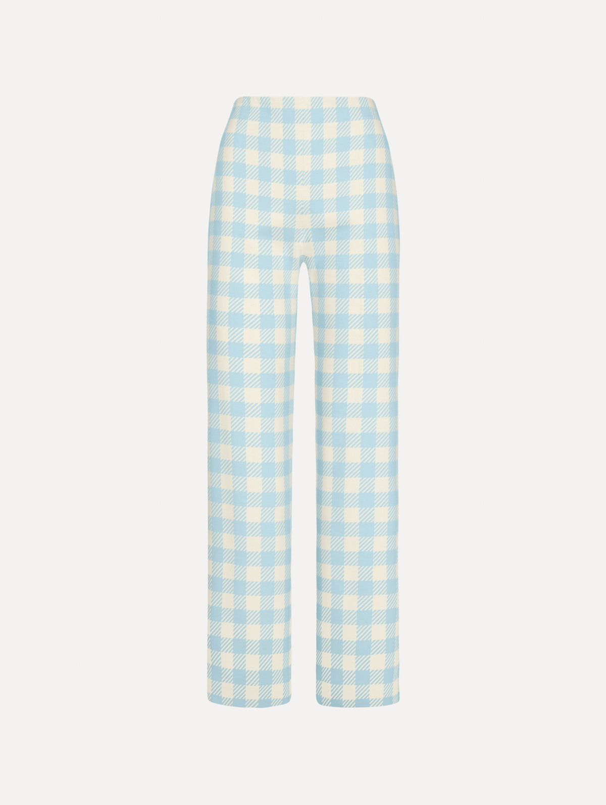 Oscar de la Renta Gingham Wool-Blend Pant