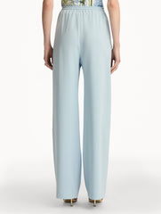 Oscar de la Renta Silk Georgette Drawstring Pant