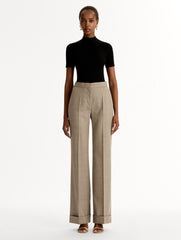 Oscar de la Renta Wool-Blend Wide-Leg Pant