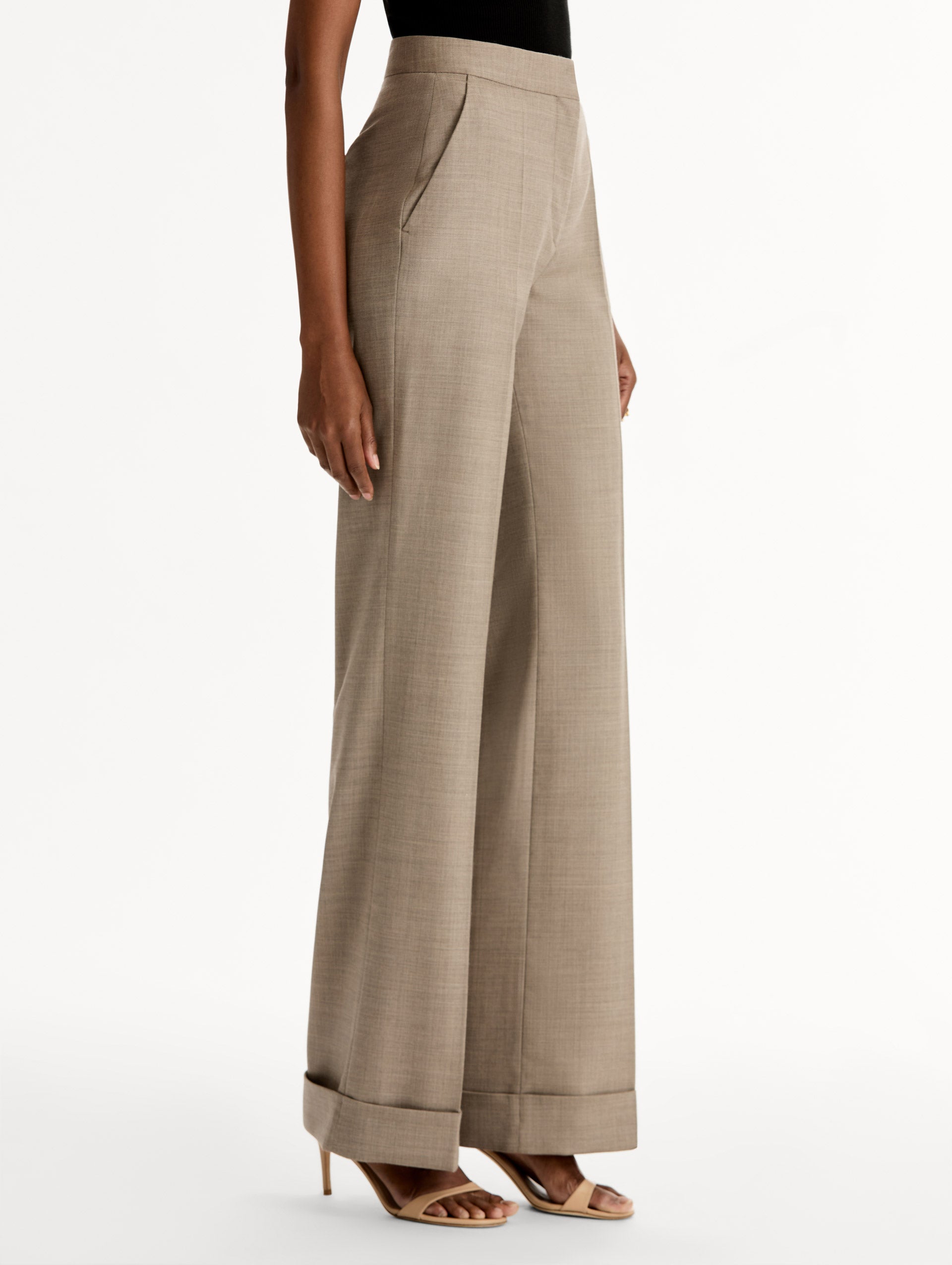 Oscar de la Renta Wool-Blend Wide-Leg Pant