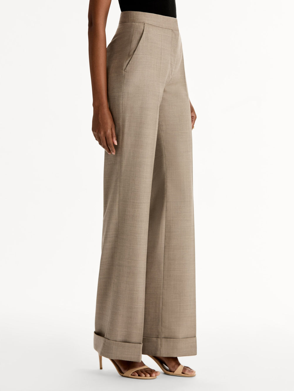 Oscar de la Renta Wool-Blend Wide-Leg Pant