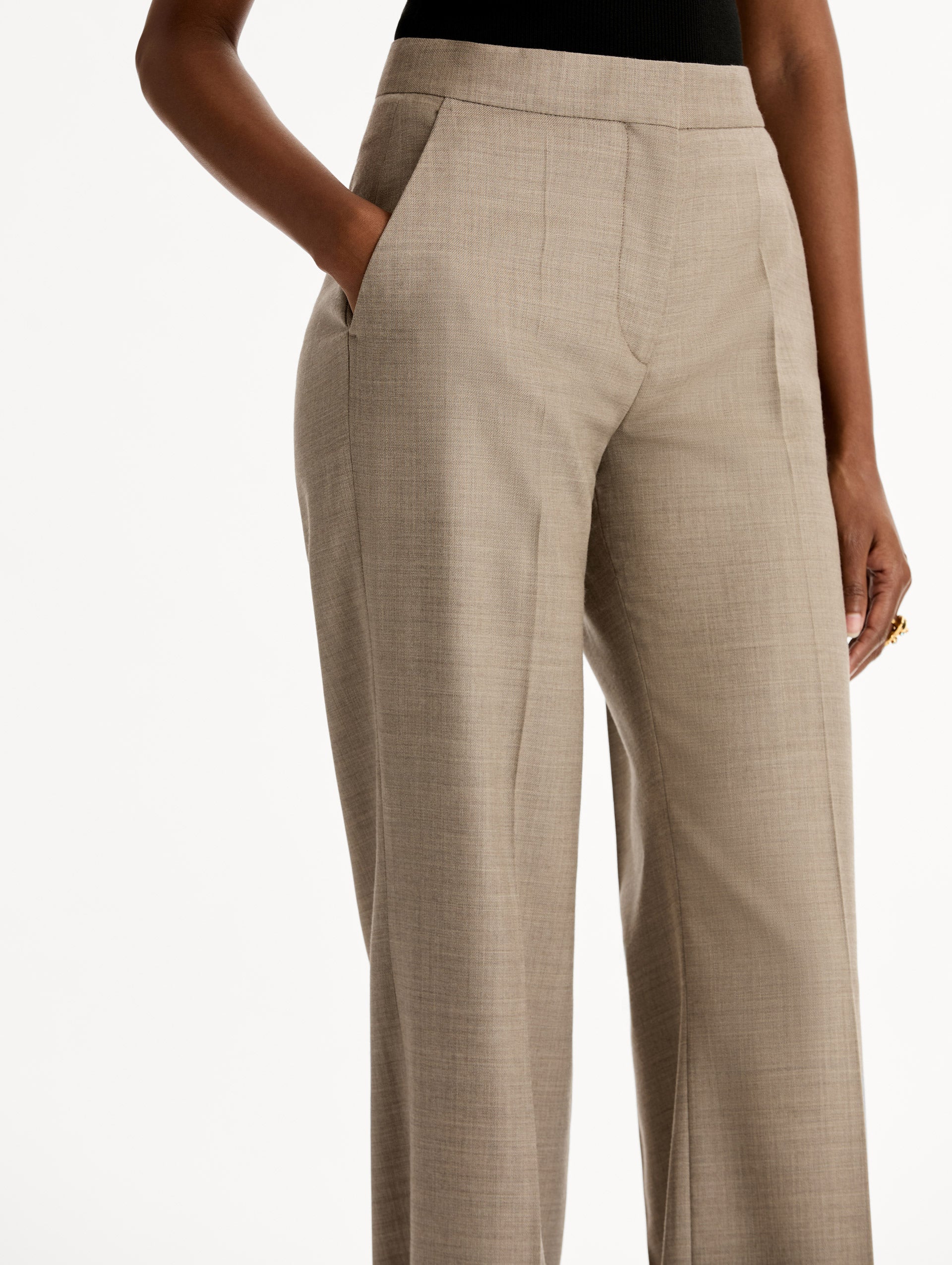 Oscar de la Renta Wool-Blend Wide-Leg Pant
