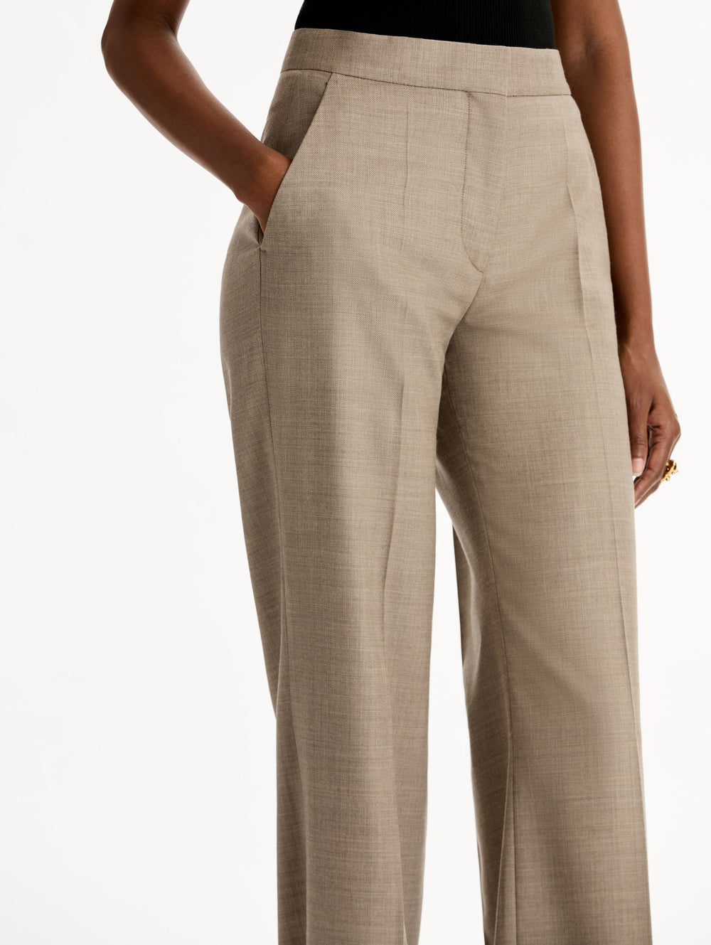 Oscar de la Renta Wool-Blend Wide-Leg Pant