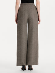 Oscar de la Renta Chevron Cashmere-Blend Pant