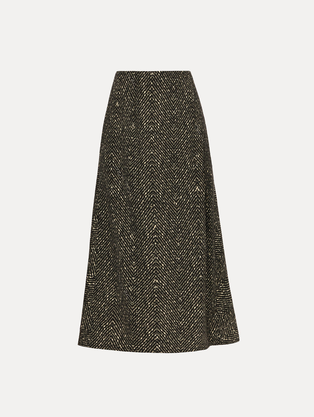 Oscar de la Renta Chevron Wool Skirt