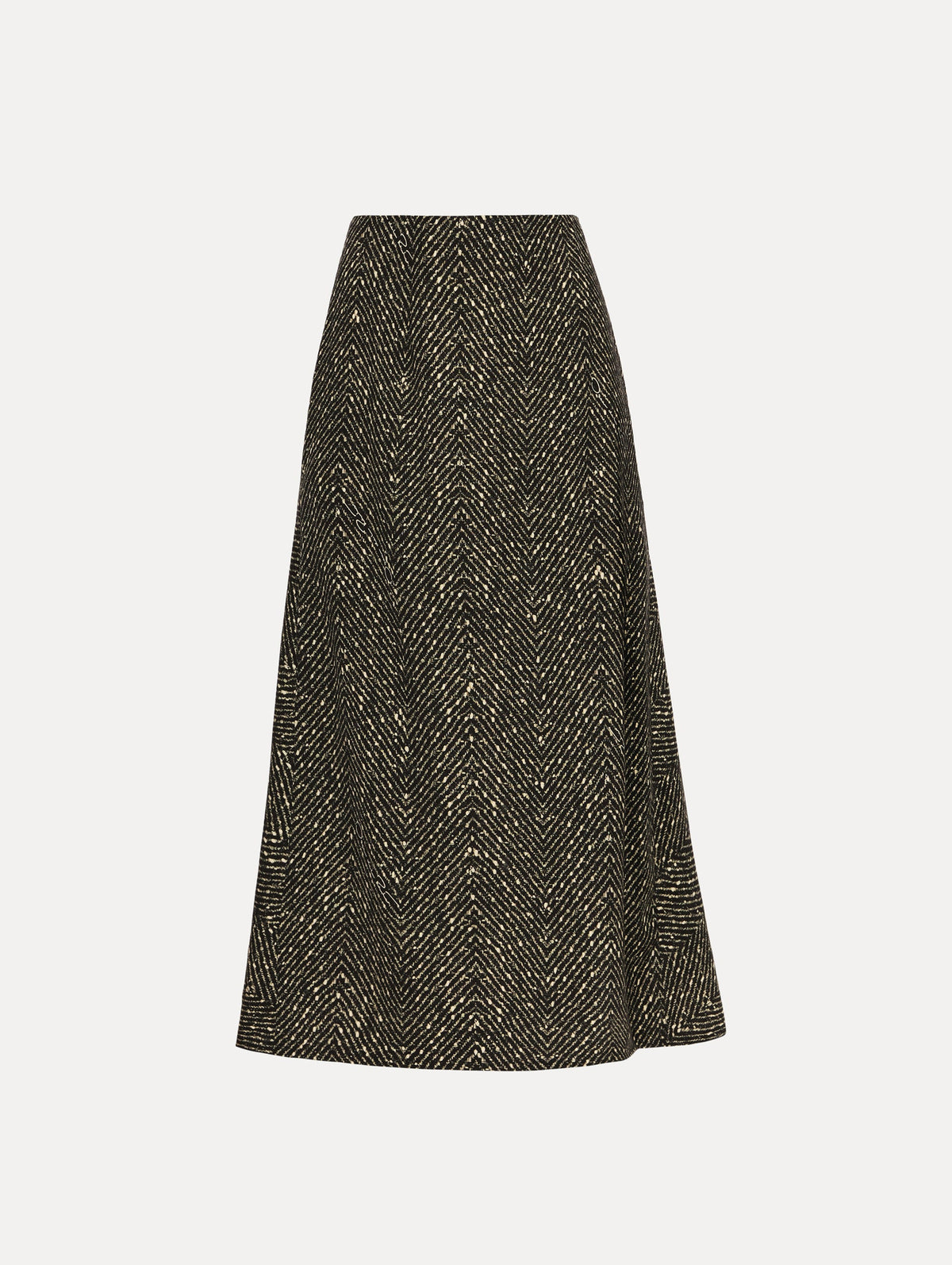 Oscar de la Renta Chevron Wool Skirt