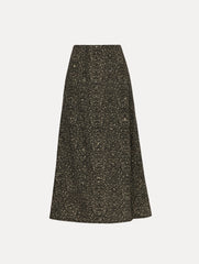 Oscar de la Renta Chevron Wool Skirt