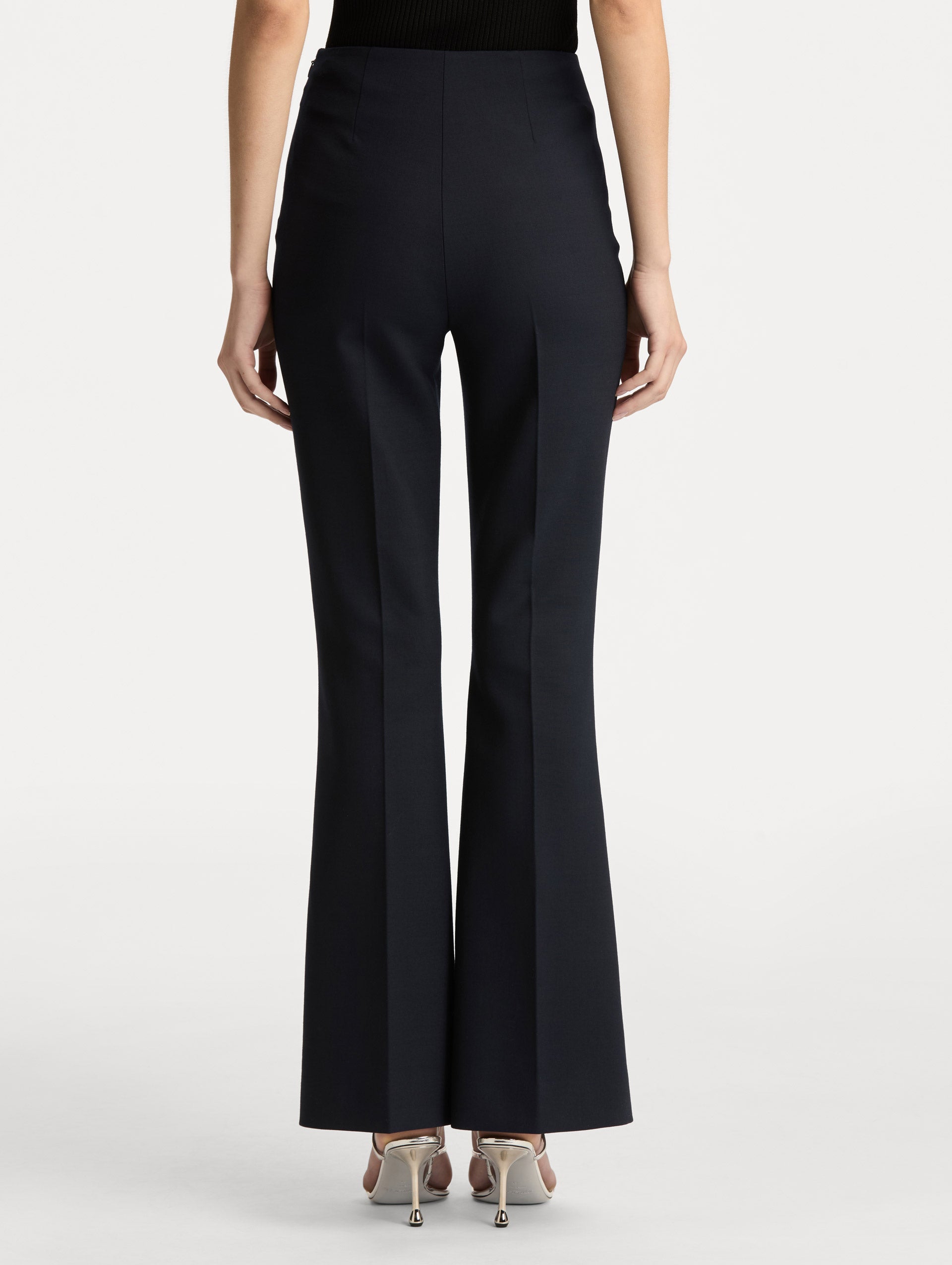 Oscar de la Renta Wool Flared Pant