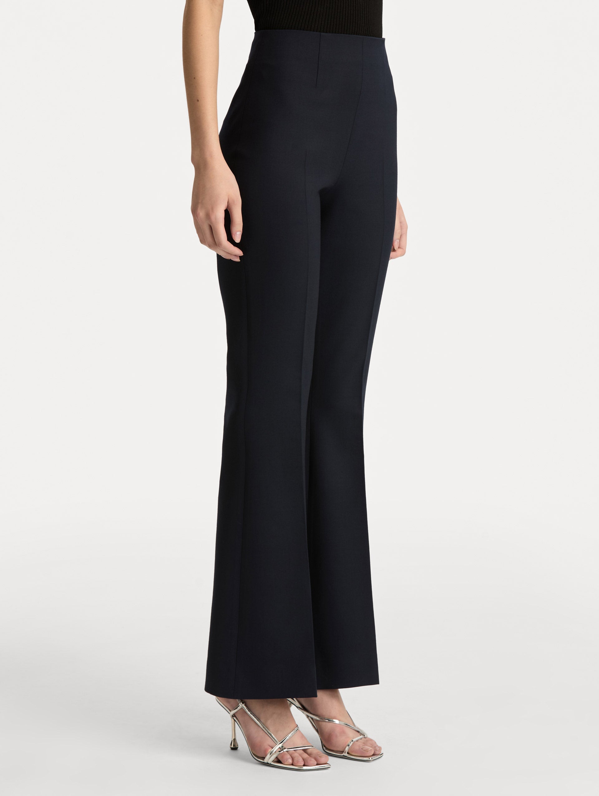 Oscar de la Renta Wool Flared Pant