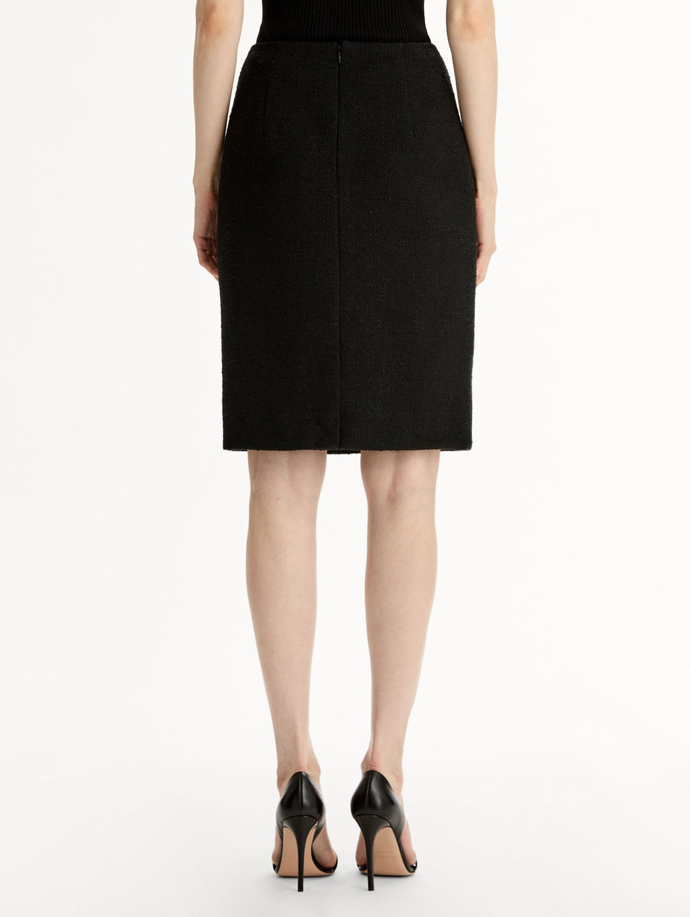 Oscar de la Renta Wool Tweed Pencil Skirt