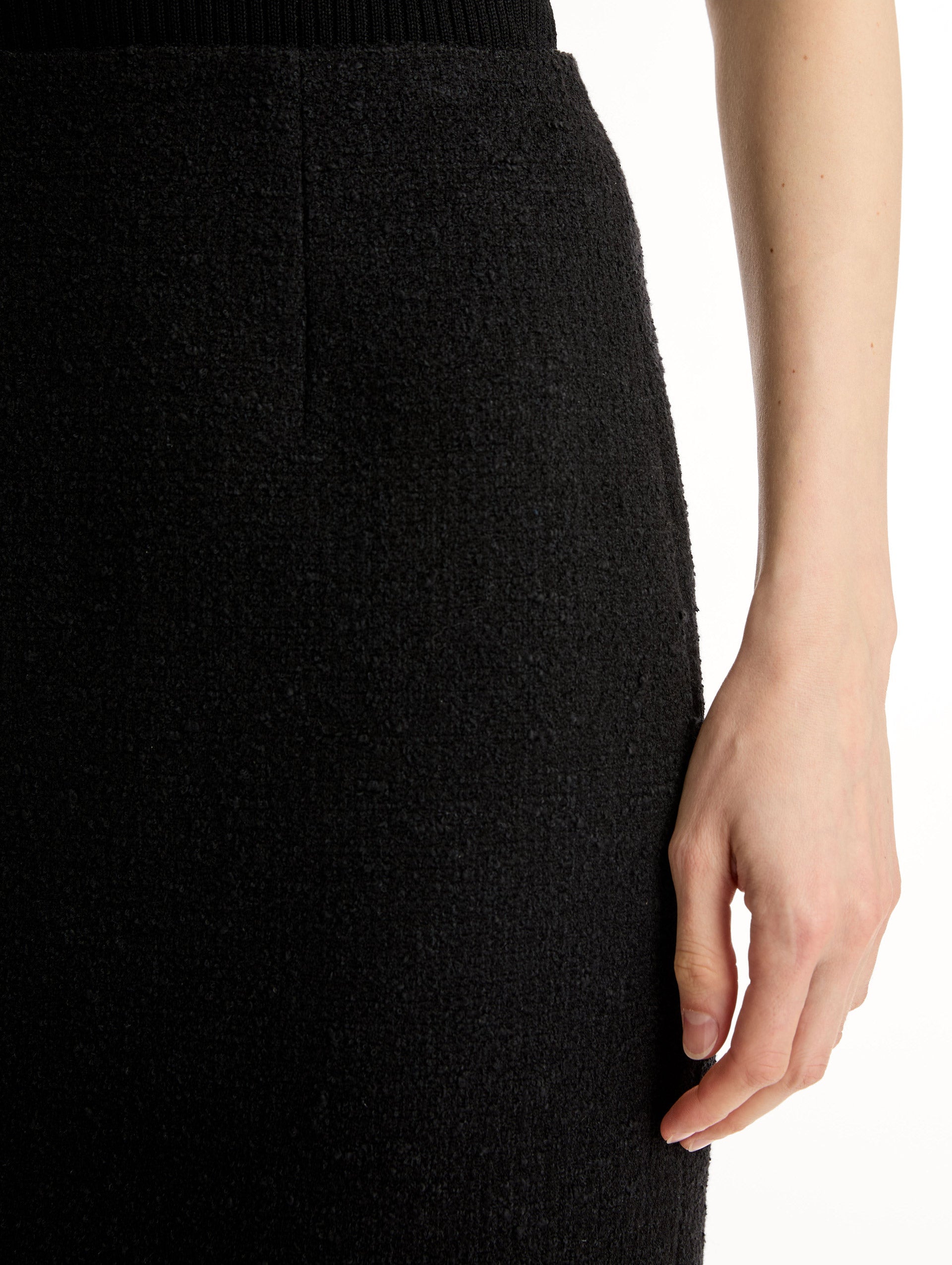 Oscar de la Renta Wool Tweed Pencil Skirt