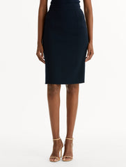 Oscar de la Renta Wool-Blend Pencil Skirt