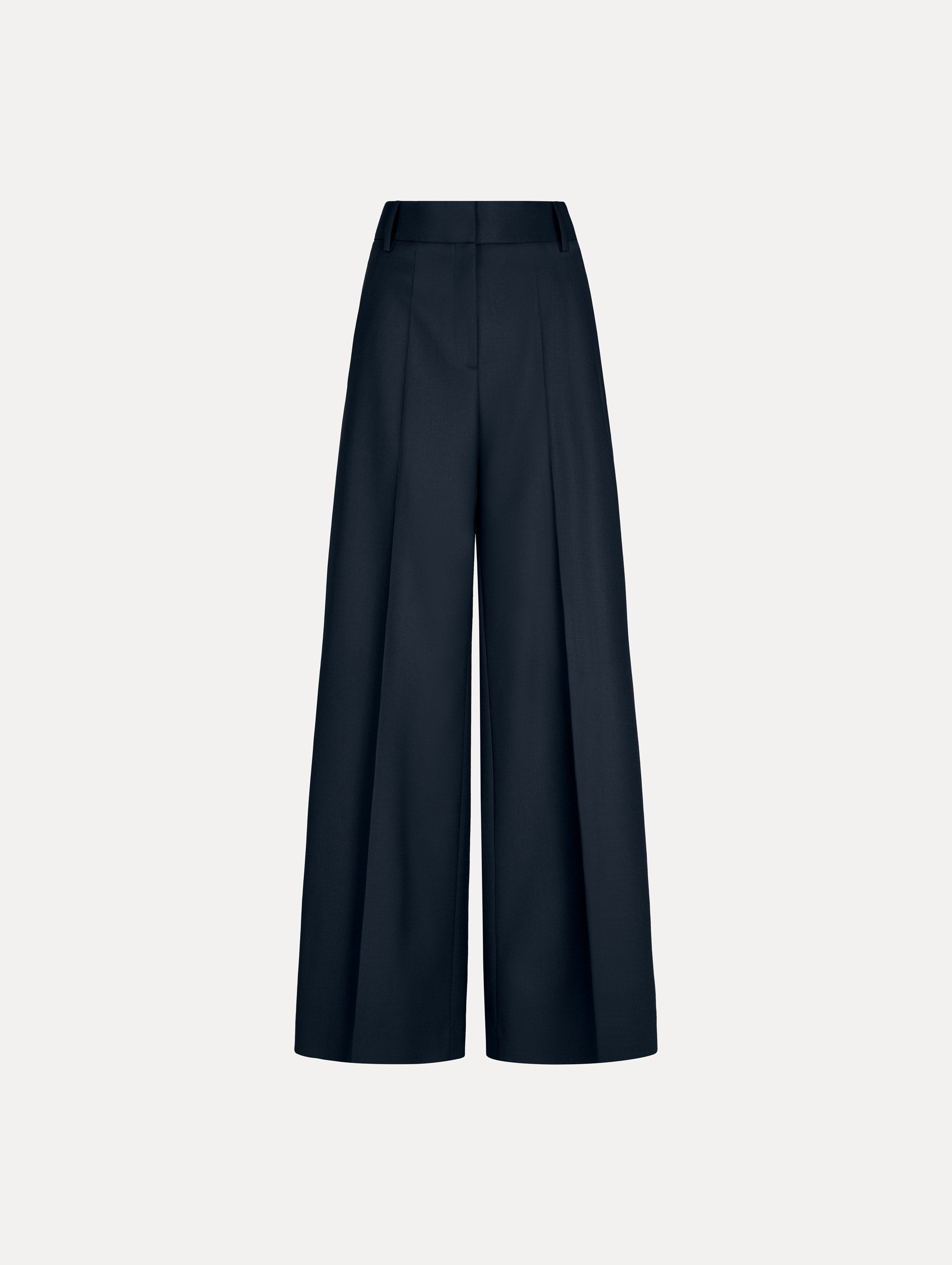 Oscar de la Renta Wide-Leg Wool-Blend Pant