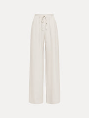 Oscar de la Renta Silk Georgette Drawstring Pant