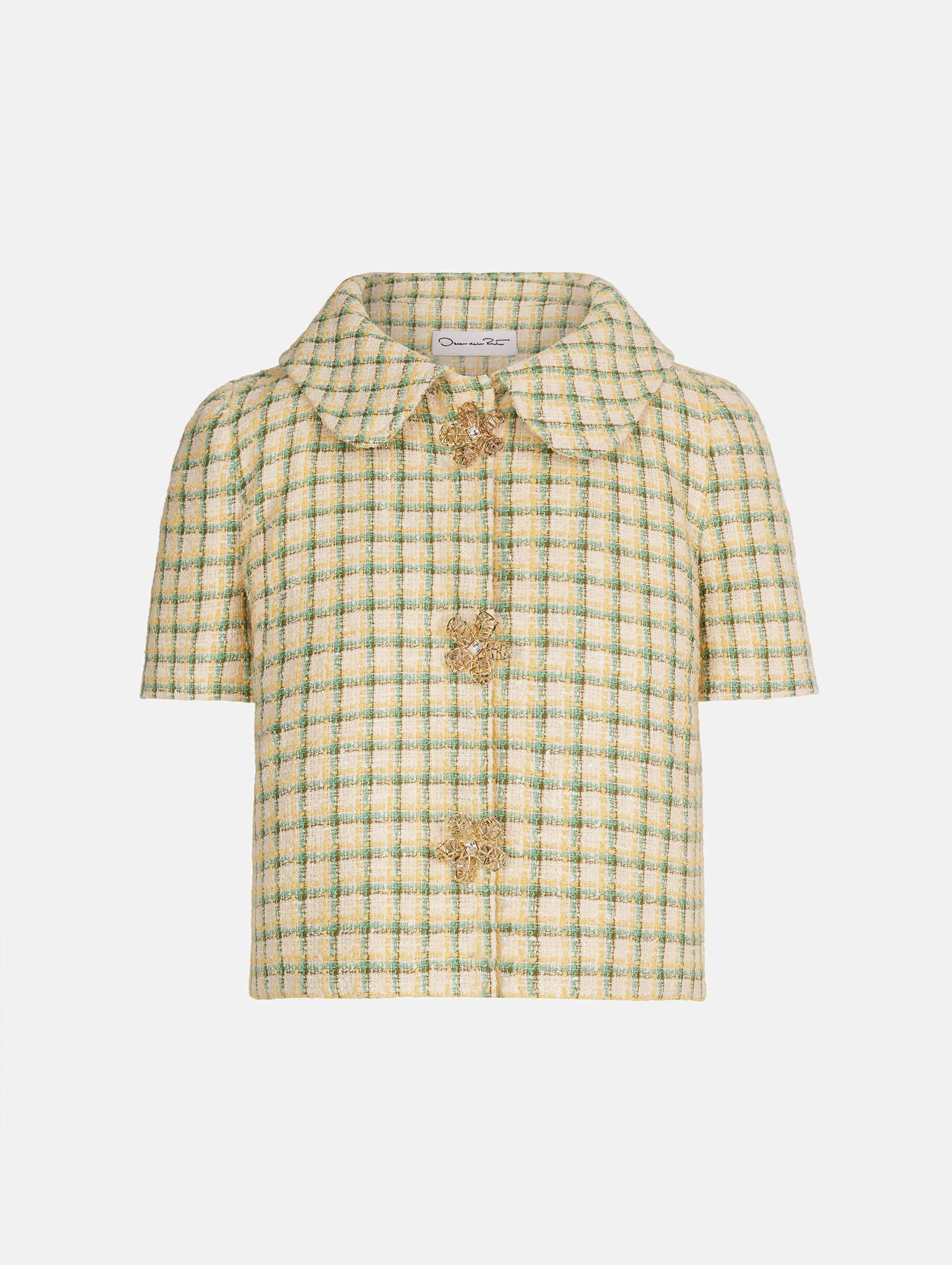 Oscar de la Renta Checked Tweed Jacket